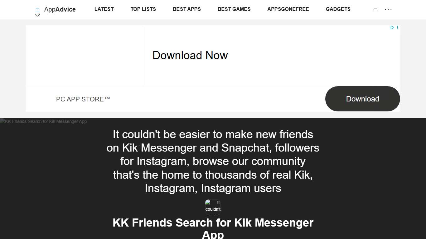 KK Friends Search for Kik Messenger App by Nam Nguyen
