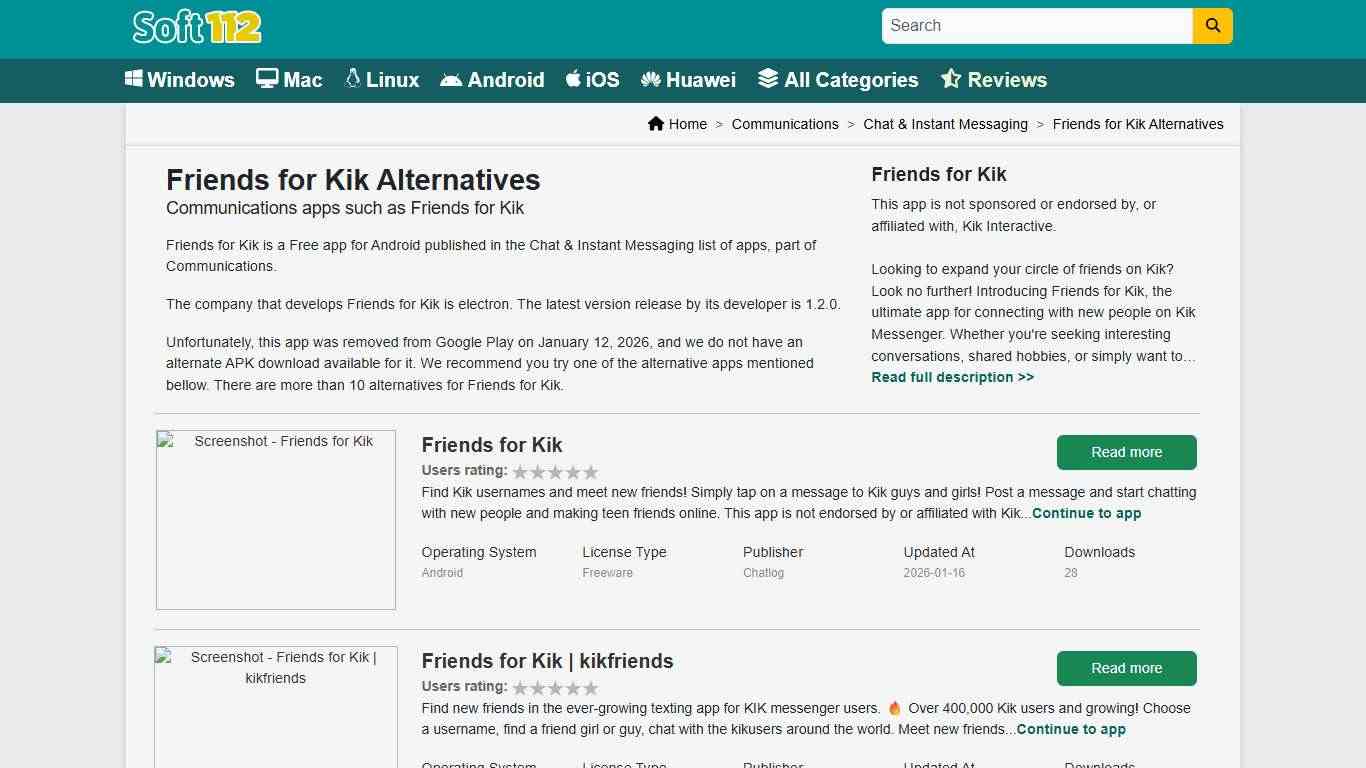 Top 10 Friends for Kik Alternatives - Soft112
